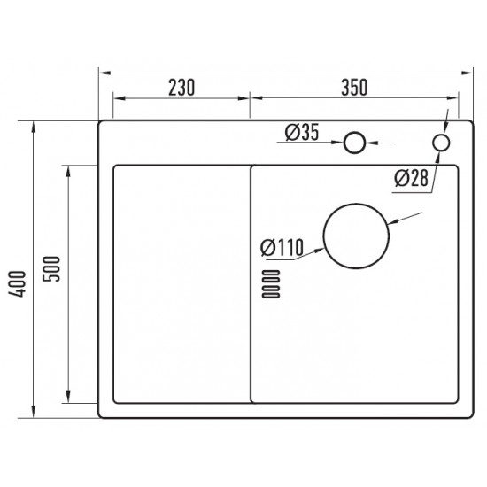 Мийка з нержавіючої сталі Mixxus MH6350R Nano-Black (3.0/0.8) колір графіт (MI7047)