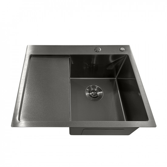 Мийка з нержавіючої сталі Mixxus MH6350R Nano-Black (3.0/0.8) колір графіт (MI7047)