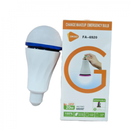 Лампа акумуляторна 6920 патрон E27, 20W, змінні 18650+2x18650 (20016)