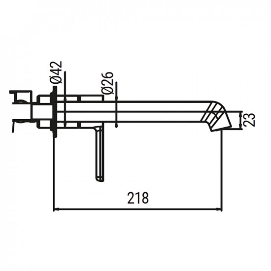 Змішувач для умивальника вбудований Koer KB-16029-01 Колір хром (KR5480)