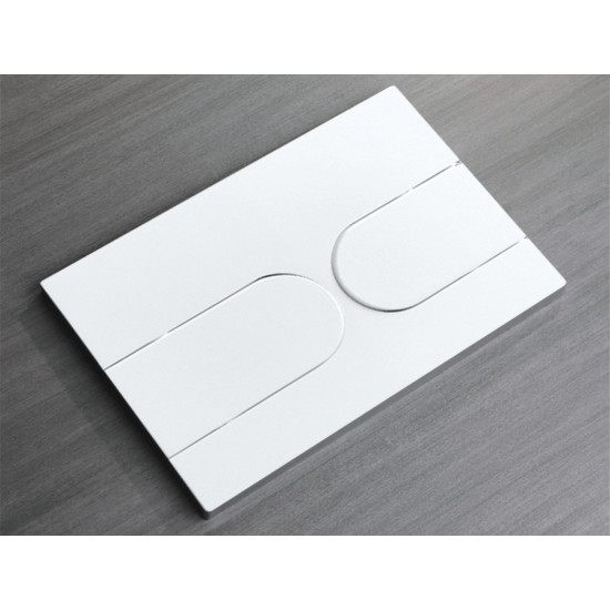 Панель змиву Koer KT-0604-03 240x160x10mm пластикова, кнопка закруглена (KR5322)