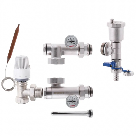 Смешивательный узел для коллект. с левым. иногда. Koer KR.1022L2 - 1" (без насоса) (угловой) (KR29)