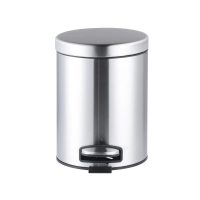 Ведро для мусора с плавным закрытием круглое Mixxus Ellipse-TC0205 SS Color 5л цвет нержавейка (MI7)