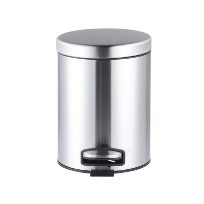 Відро для сміття з плавним закриттям кругле Mixxus Ellipse-TC0205 SS Color 5л колір нержавійка (MI7