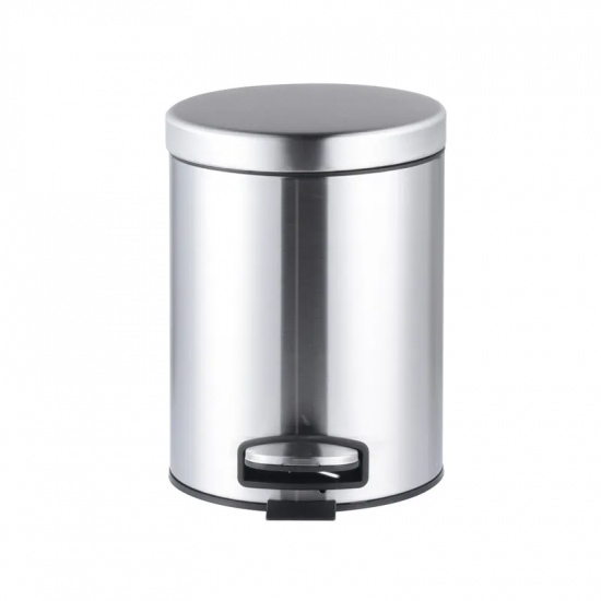 Відро для сміття з плавним закриттям кругле Mixxus Ellipse-TC0205 SS Color 5л колір нержавійка (MI7