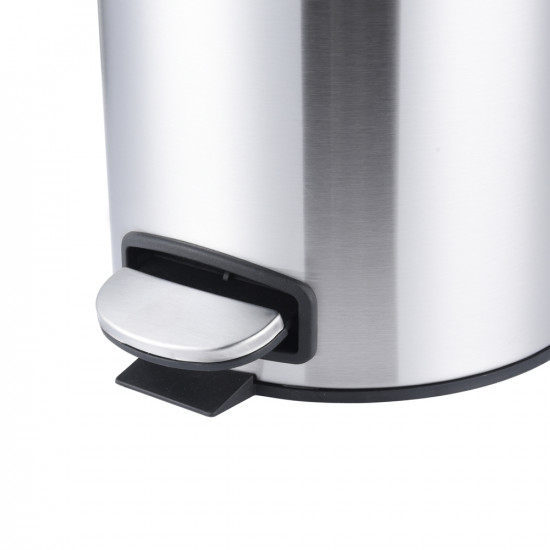 Відро для сміття з плавним закриттям кругле Mixxus Ellipse-TC0205 SS Color 5л колір нержавійка (MI7