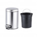 Відро для сміття з плавним закриттям кругле Mixxus Ellipse-TC0205 SS Color 5л колір нержавійка (MI7