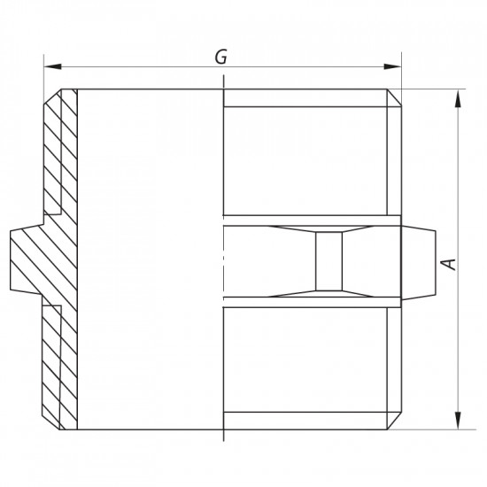Ниппель 1/2 '' big Koer WM.N06.WN без никеля (KR2989)