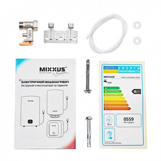 Водонагрівач "Над мийкою" MIXXUS EWH-1115 SMALL OVER накопичувальний 15 л, мокрий тен 1,5 kW (WH060