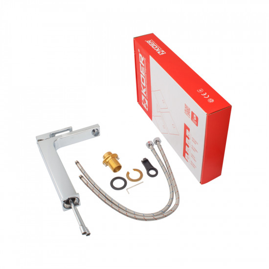 Змішувач для умивальника Koer KB-11009-01 високий (Колір хром) (KR3500)