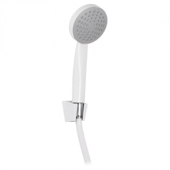 Душовий набір (шланг, лійка, кронштейн) білий Zerix SHOWER SET-02W (ZX3096)