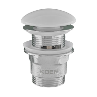 Донний клапан для умивальника з переливом Koer PW-03-11 1 1/4'' (кнопка) (KR3397)