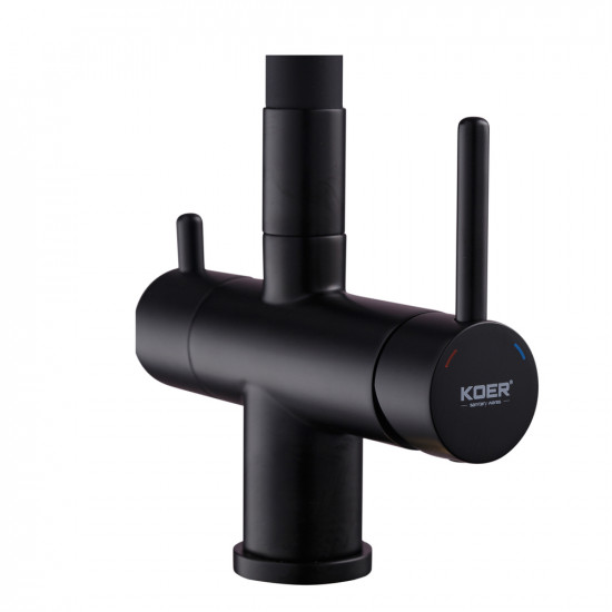 Кухонний змішувач з силік. виливом і вих. для питної води KOER KB-72002-05 (KR3384)
