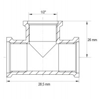 Тройник ВВВ КОЕР КФ. T06F. WN - 1/2'' (KR3028)