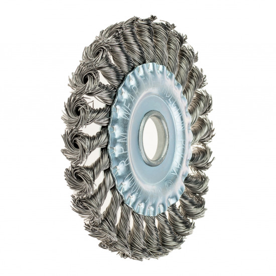 Щітка дискова 125 мм, для УШМ, М14, кручений дріт Polax (54-209)