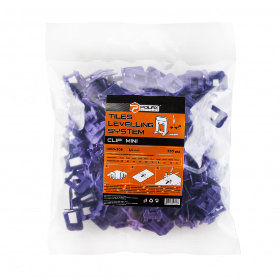 Основа СВП MINI Polax система вирівнювання плитки 1.5 мм 250 шт. (1000-206)