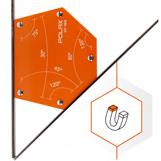 Магнітний тримач для зварювання Polax "трапеція" 145х110х25 мм (37-183)