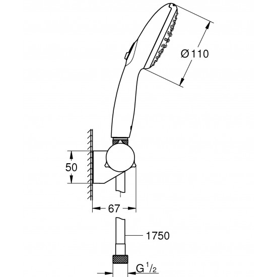 Ручний душ Grohe Tempesta 110 (27601003)