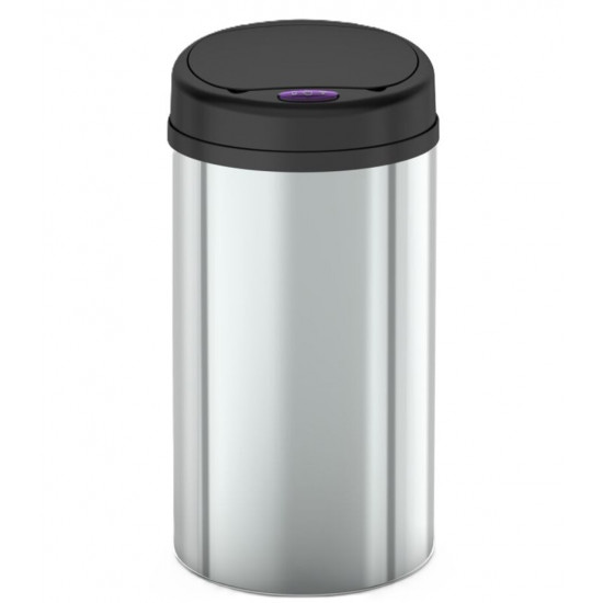 Відро для сміття сенсорне кругле Mixxus Premium Ellipse-TC0109 Chrome-Black 9л (хром-чорне) (MI7083 Відро для сміття сенсорне кругле Mixxus Premium Ellipse-TC0109 Chrome-Black 9л (хром-чорне) (MI7083