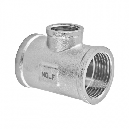 Трійник редукційний Nolf NFC.T100610F-N-1"Fх1/2"Fх1"F нікельований (NF3095)