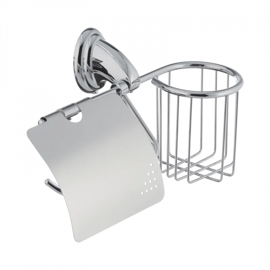 Держатель для бумаги с крышкой и корзиной Zerix LR1503-1 (LL1494)