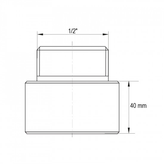 Подовжувач 1/2" 40мм (хром) Koer KF.E06-40.CHR (KF0097)