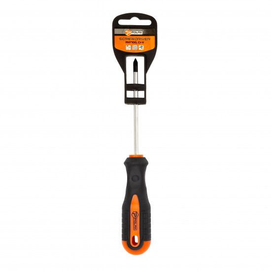 Викрутка Polax крестовая PH1 х 100, Cr-V (51-009)