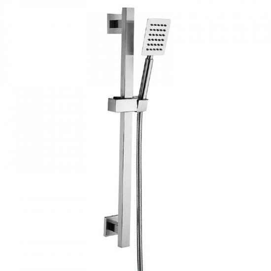 Стійка для душу Zerix SET BAR-SUS-002 з душовим шлангом та лійкою (нерж. сталь) (ZX4941)