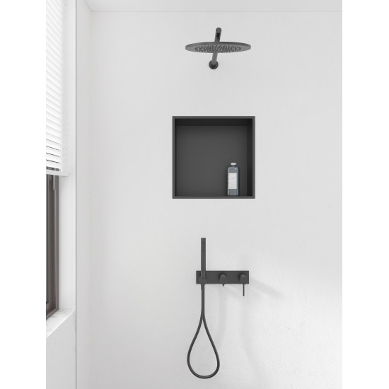 Полиця для ванної кімнати Mixxus Premium Niche-0101 Black (MI6678)