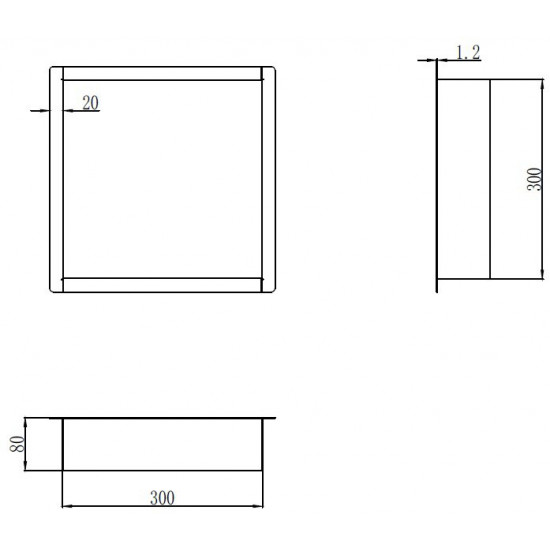 Полиця для ванної кімнати Mixxus Premium Niche-0101 Black (MI6678)