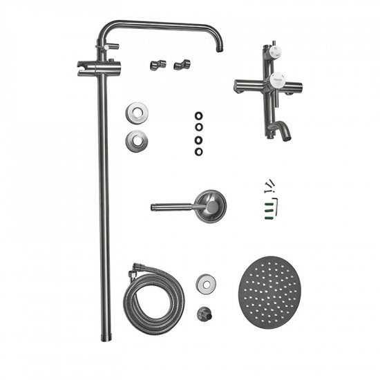 Душова колона зі змішувачем Armata SUS-009-J (нерж. сталь) (CH6176)