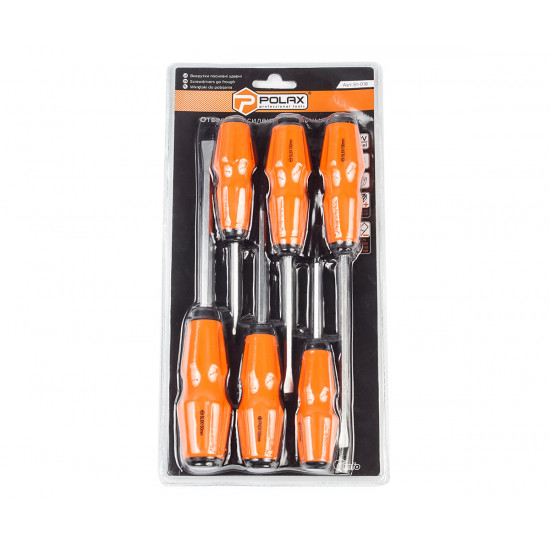 Набір викруток Polax посилені ударні 6 предметів (51-018)