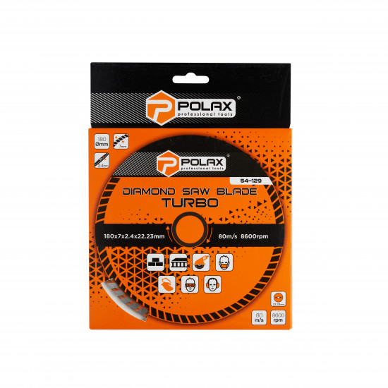 Диск алмазний турбо Polax 180x2.8x22.23, 25% (54-129)