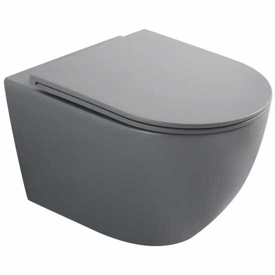 Унітаз підвісний Mixxus Premium ELLIPSE-0308-T3 GRAY 490x360x360mm система змиву TORNADO 3.0 (MP665