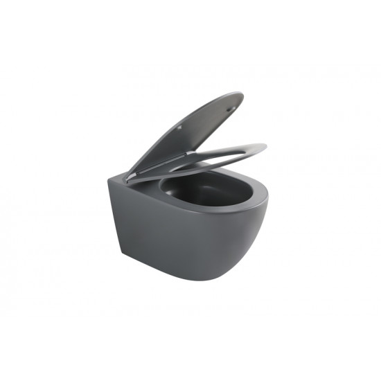 Унітаз підвісний Mixxus Premium ELLIPSE-0308-T3 GRAY 490x360x360mm система змиву TORNADO 3.0 (MP665