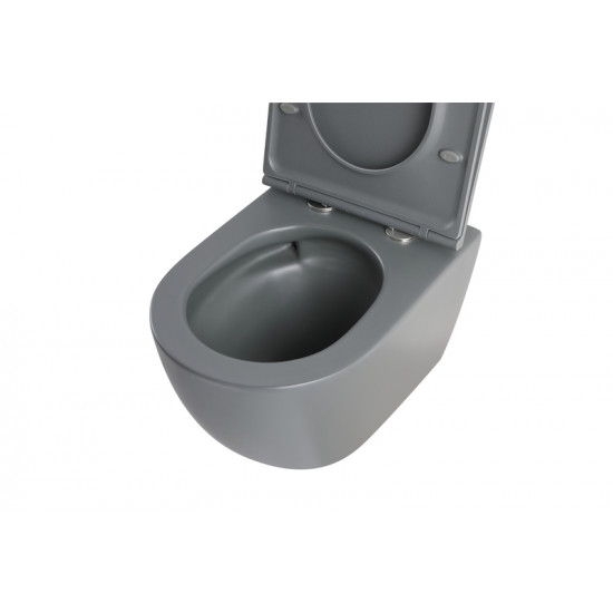 Унітаз підвісний Mixxus Premium ELLIPSE-0308-T3 GRAY 490x360x360mm система змиву TORNADO 3.0 (MP665