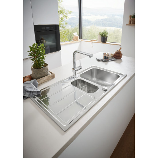 Змішувач для кухні з висувним виливом Grohe Minta (32168000)