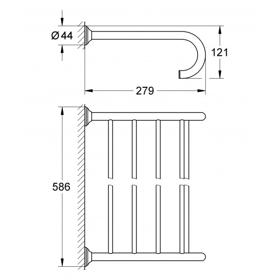 Полиця для рушників у ванну Grohe Essentials Authentic (40660001)