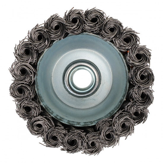 Щітка чашкова 85 мм, для УШМ, М14, кручений дріт Polax (54-161)