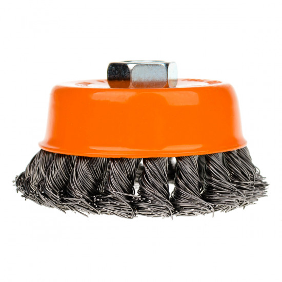 Щітка чашкова 85 мм, для УШМ, М14, кручений дріт Polax (54-161)