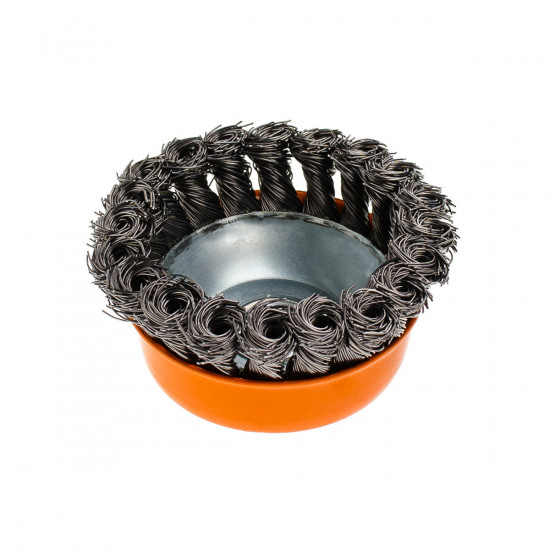 Щітка чашкова 85 мм, для УШМ, М14, кручений дріт Polax (54-161)