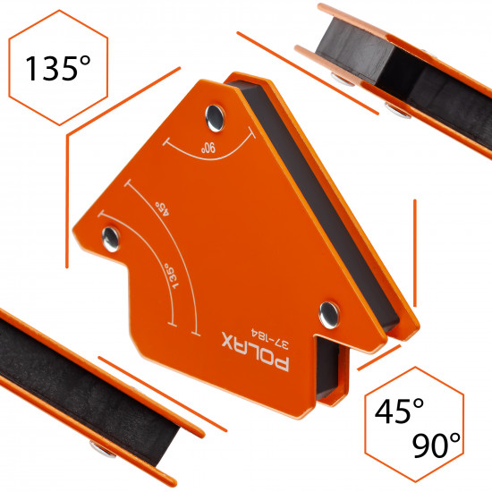 Магнітний тримач для зварювання Polax "стріла" 70х80х14 мм (37-184)