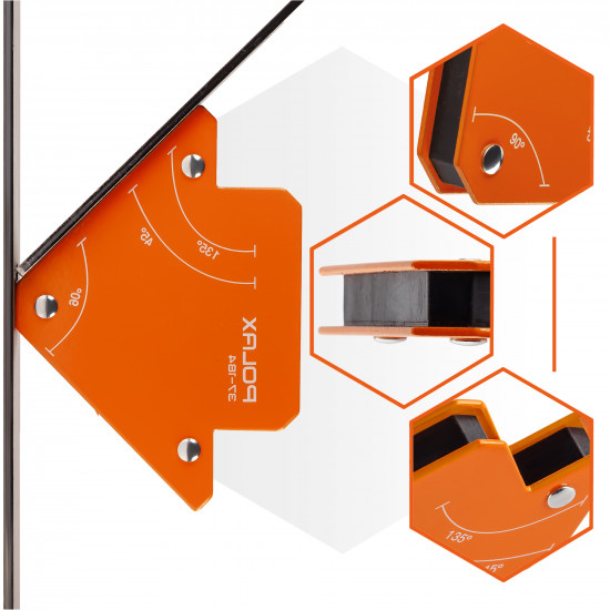 Магнітний тримач для зварювання Polax "стріла" 70х80х14 мм (37-184)