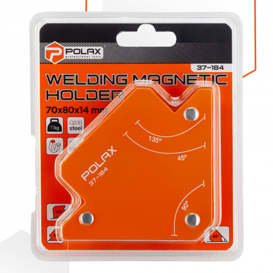 Магнітний тримач для зварювання Polax "стріла" 70х80х14 мм (37-184)