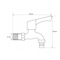 Кран для холодної води 1/2" (Koer KR.253) (KR2726)