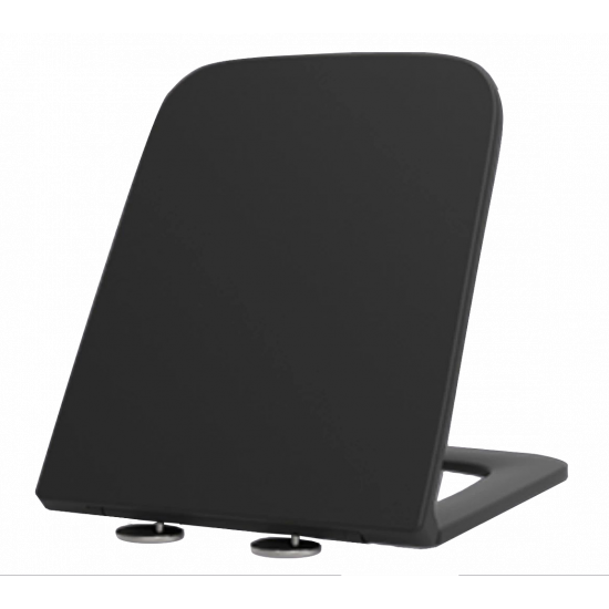 Сидіння-кришка для унітазу Mixxus Premium SEAT COVER QUADRO-DIVERSE-2001 BLACK з мікроліфтом 448х35