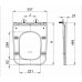 Сидіння-кришка для унітазу Mixxus Premium SEAT COVER QUADRO-DIVERSE-2001 BLACK з мікроліфтом 448х35