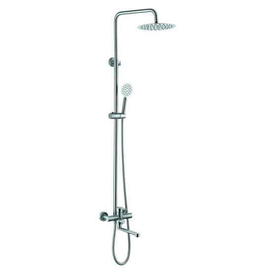 Душова колона із змішувачем Zerix DAX-006-J-20cm (нерж. сталь) (ZX4827)