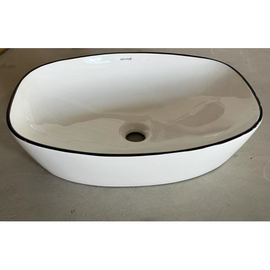 Раковина накладная Mixxus Premium DIVERSE-0109 EDGE BLACK 500х380х140mm (MP6549)