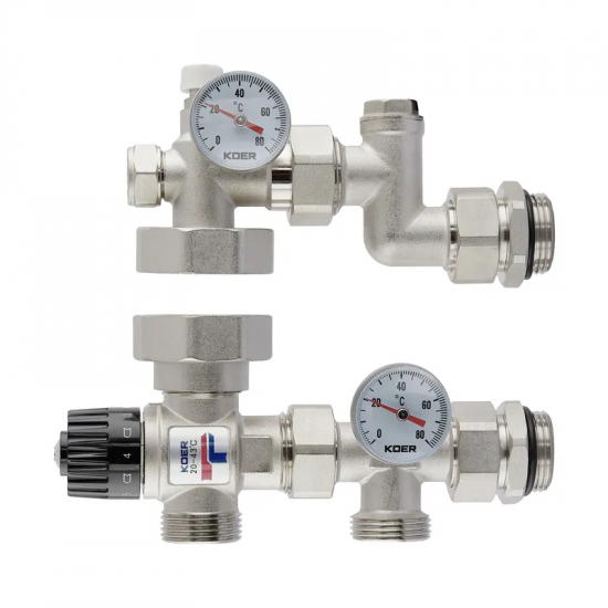 Смешиватель Koer KR.2022 - 1" (с термостатическим смесительным клапаном 20-43°C) (KR5469)